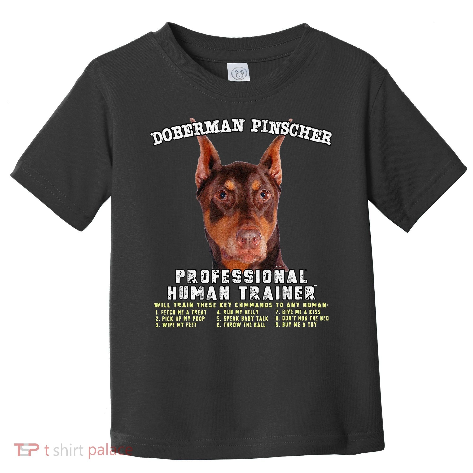 Doberman Pinscher Red Professional Human Trainer Cute Dog Toddler T-Shirt