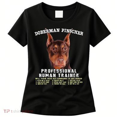 Doberman Pinscher Red Professional Human Trainer Cute Dog Women's T-Shirt