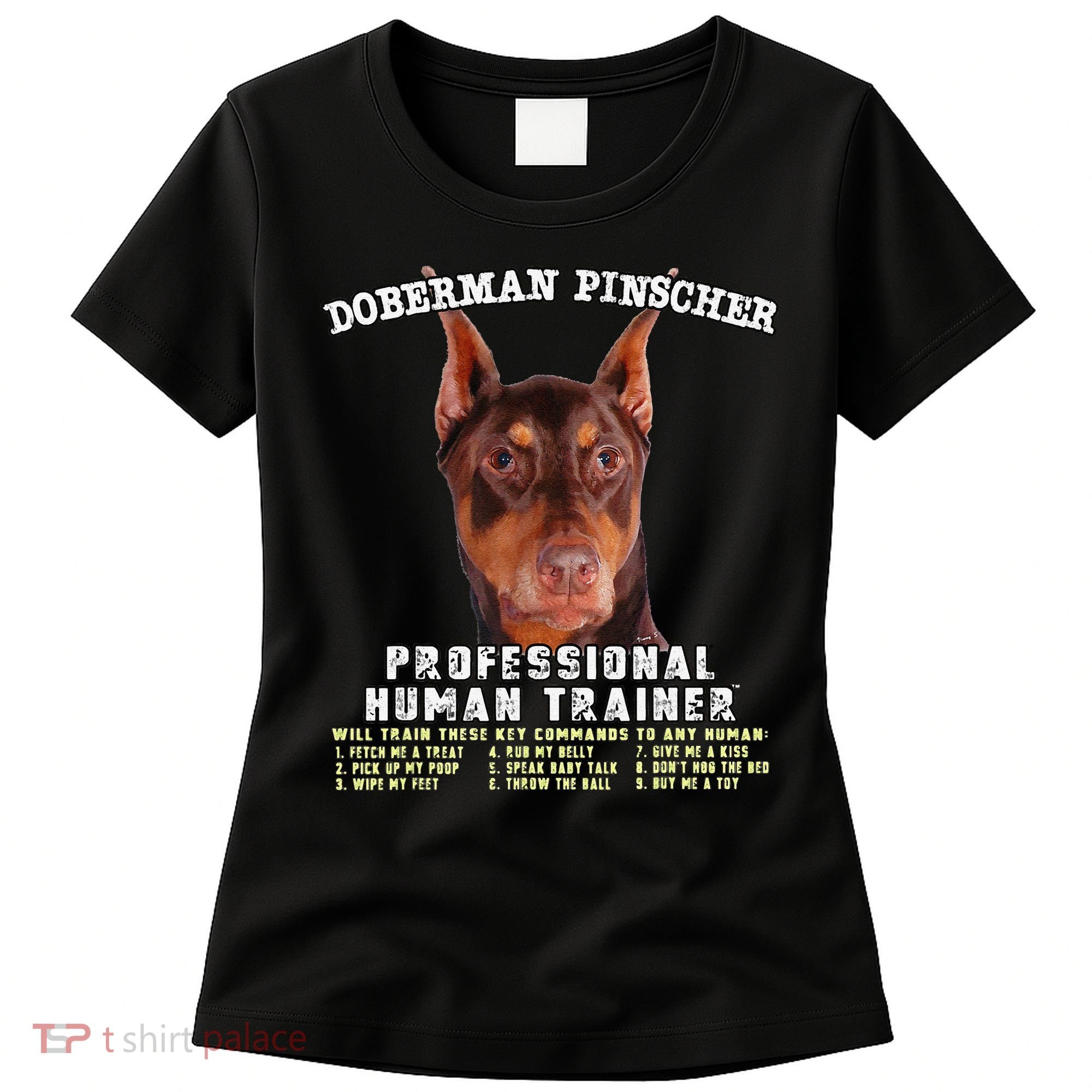 Doberman Pinscher Red Professional Human Trainer Cute Dog Women's T-Shirt