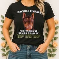 Doberman Pinscher Red Professional Human Trainer Cute Dog Women's T-Shirt thumb 2