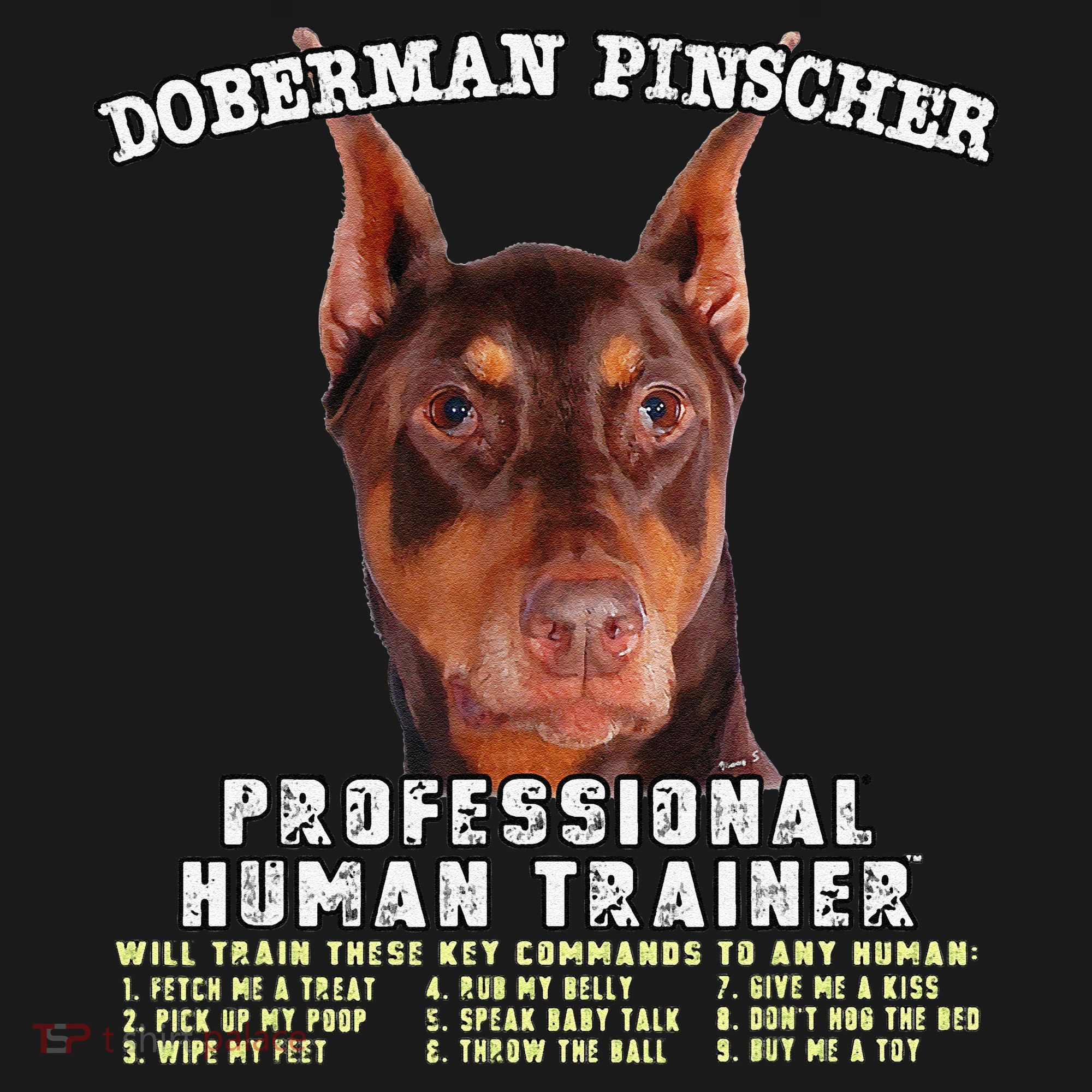 Doberman Pinscher Red Professional Human Trainer Cute Dog Women's T-Shirt