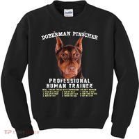 Doberman Pinscher Red Professional Human Trainer Cute Dog Kids Sweatshirt thumb 0