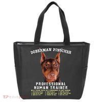 Doberman Pinscher Red Professional Human Trainer Cute Dog Tote Bag thumb 0