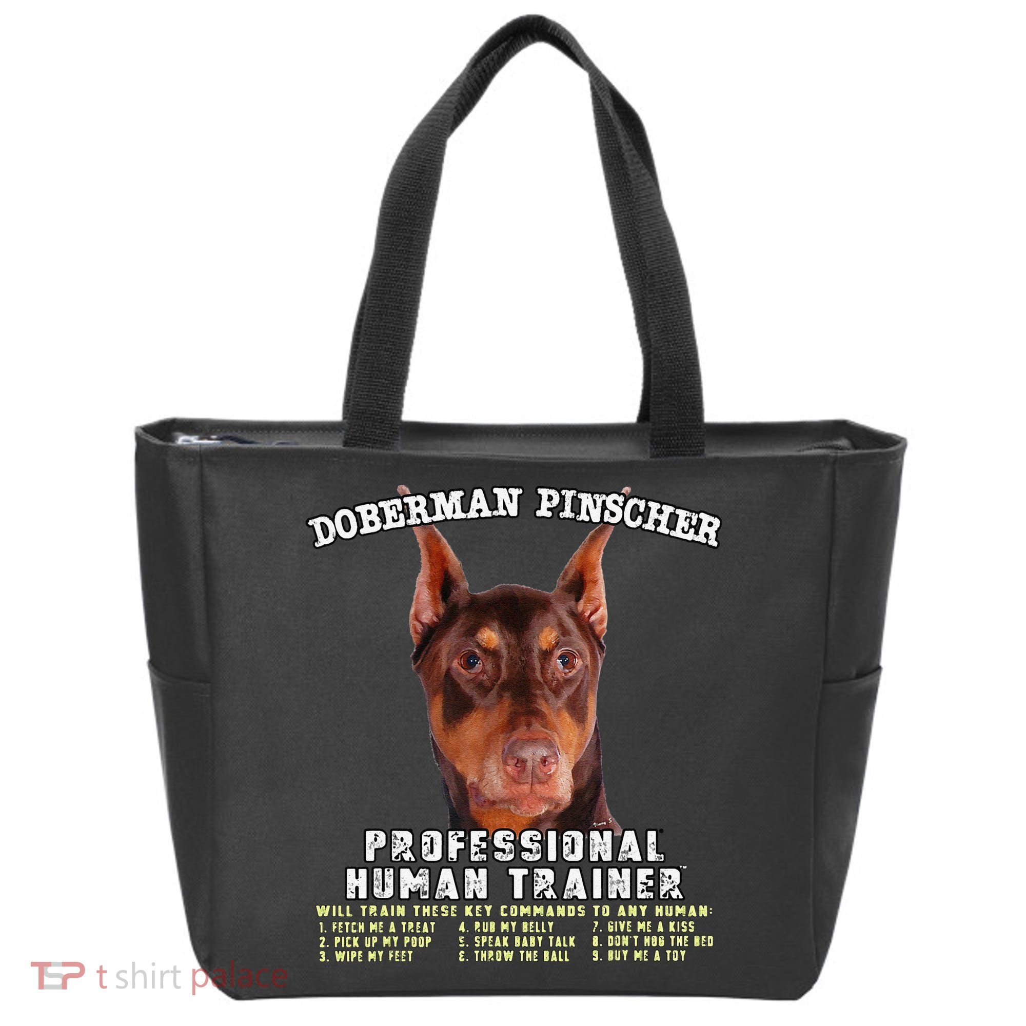 Doberman Pinscher Red Professional Human Trainer Cute Dog Tote Bag