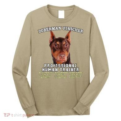 Doberman Pinscher Red Professional Human Trainer Cute Dog Long Sleeve Shirt