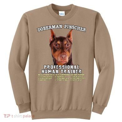 Doberman Pinscher Red Professional Human Trainer Cute Dog Sweatshirt