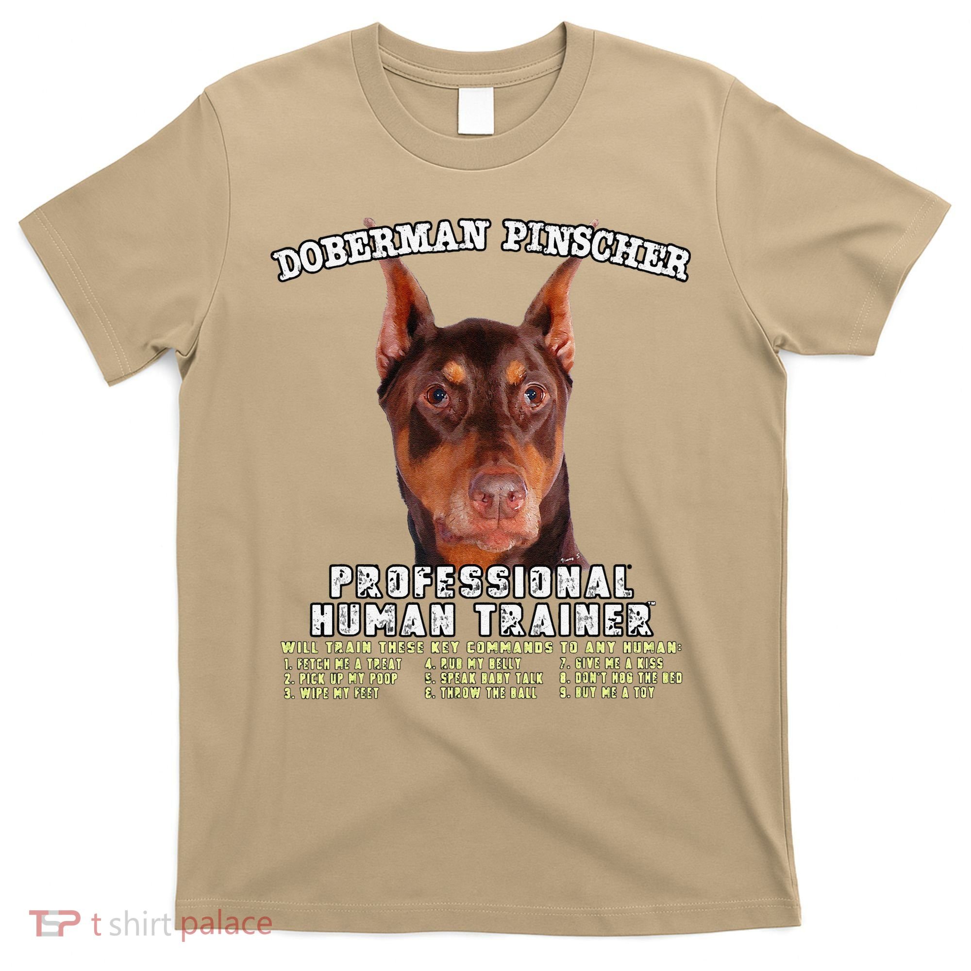 Doberman Pinscher Red Professional Human Trainer Cute Dog T-Shirt