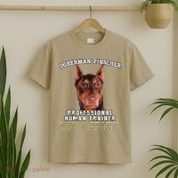 Doberman Pinscher Red Professional Human Trainer Cute Dog T-Shirt thumb 2