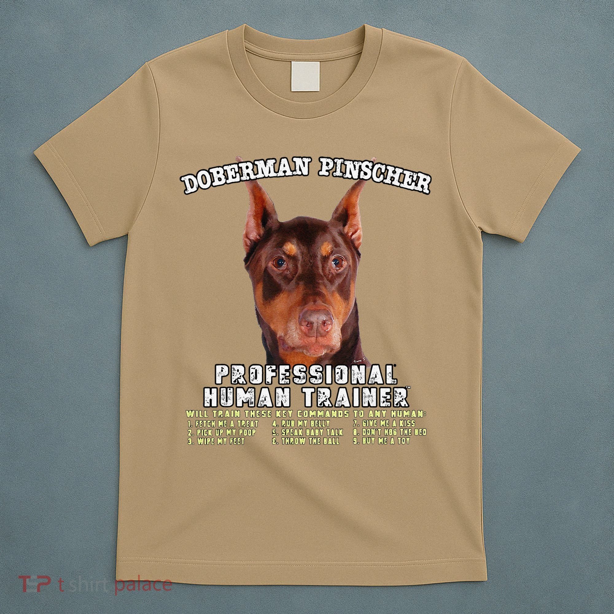 Doberman Pinscher Red Professional Human Trainer Cute Dog T-Shirt