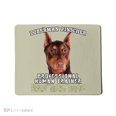 Doberman Pinscher Red Professional Human Trainer Cute Dog Mousepad