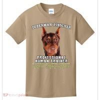 Doberman Pinscher Red Professional Human Trainer Cute Dog Kids T-Shirt thumb 0