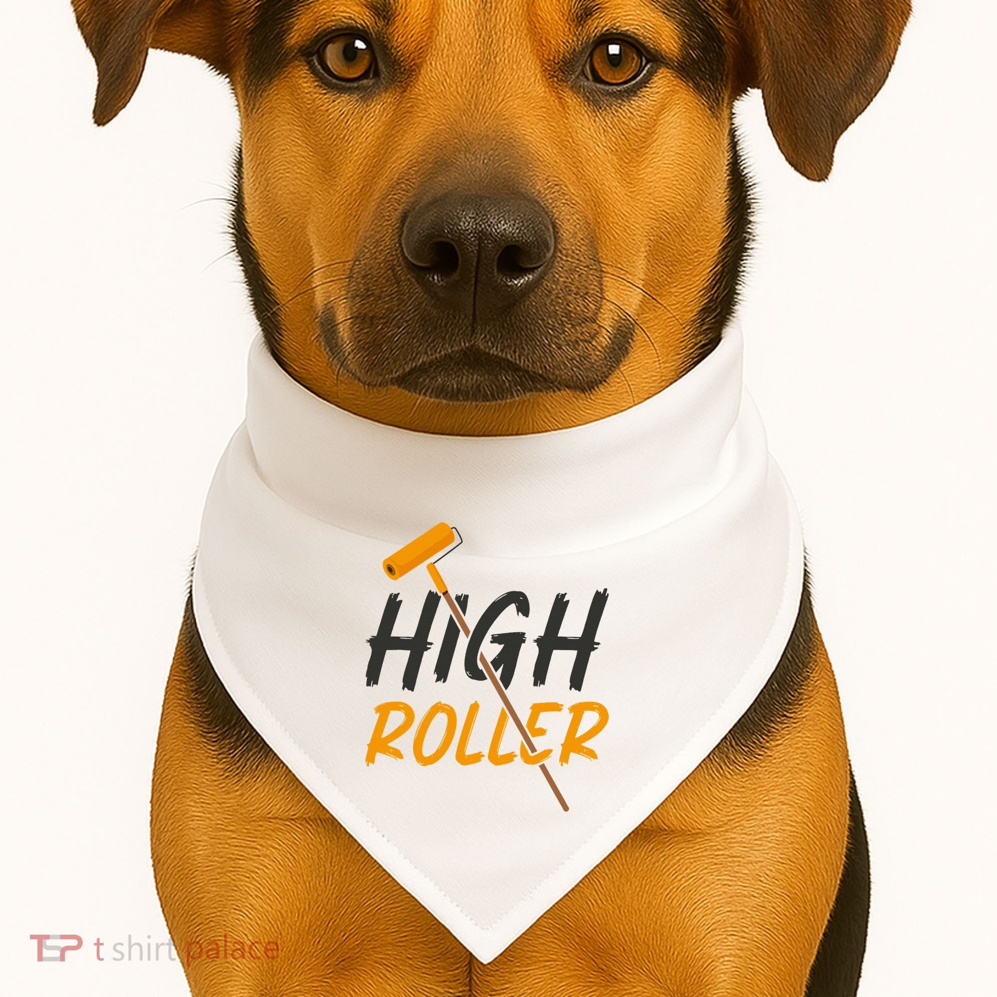 Decorator Paint Roller High Roller Funny House Painter USA-Made Doggie Bandana
