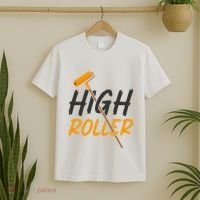 Decorator Paint Roller High Roller Funny House Painter T-Shirt thumb 2