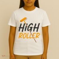 Decorator Paint Roller High Roller Funny House Painter T-Shirt thumb 4