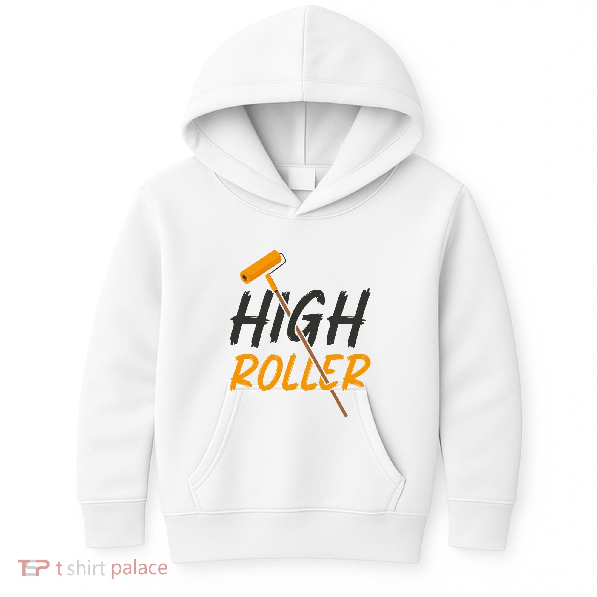 Decorator Paint Roller High Roller Funny House Painter Kids Hoodie