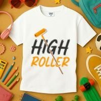Decorator Paint Roller High Roller Funny House Painter Kids T-Shirt thumb 3