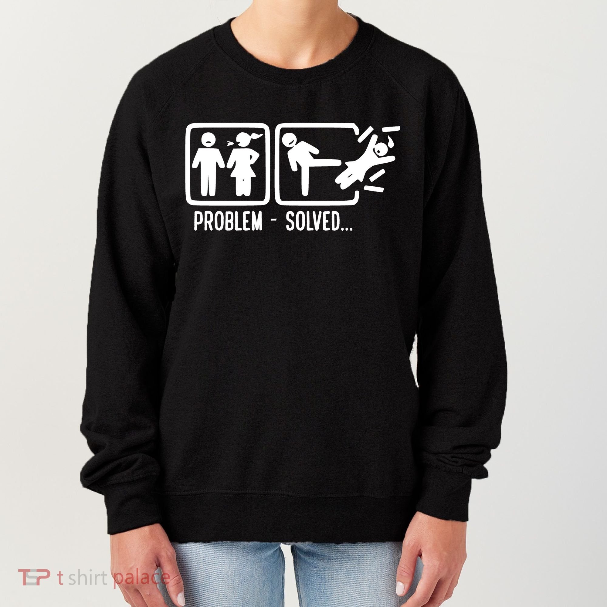 Divorce Problem Solved Funny Break Up Women's Sweatshirt