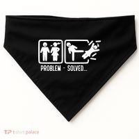 Divorce Problem Solved Funny Break Up USA-Made Doggie Bandana thumb 0