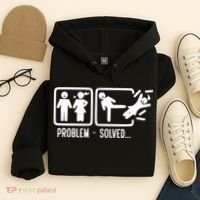 Divorce Problem Solved Funny Break Up Hoodie thumb 4