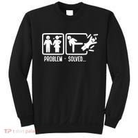 Divorce Problem Solved Funny Break Up Sweatshirt thumb 0