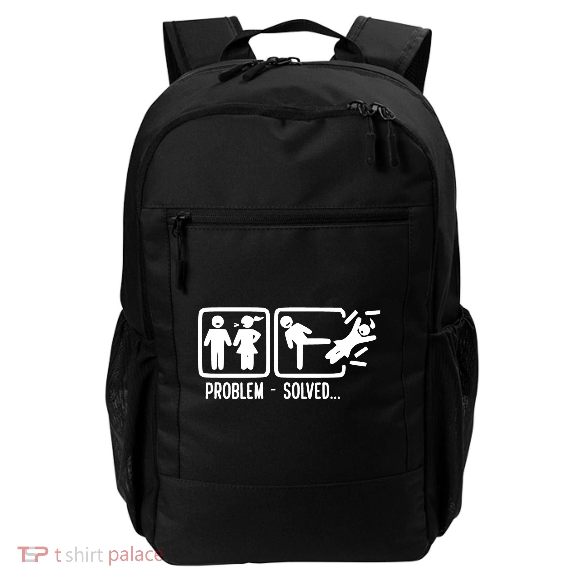Divorce Problem Solved Funny Break Up Backpack