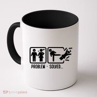 Divorce Problem Solved Funny Break Up Coffee Mug thumb 0