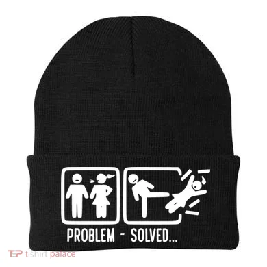 Divorce Problem Solved Funny Break Up Beanie
