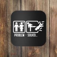 Divorce Problem Solved Funny Break Up Coaster thumb 0