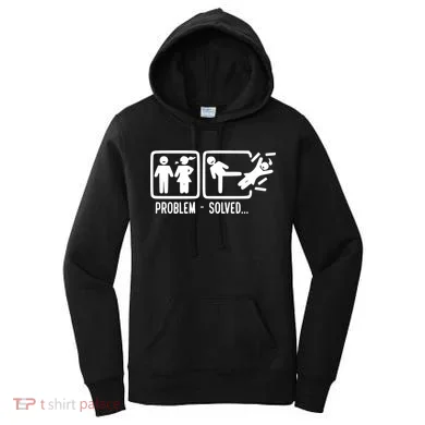 Divorce Problem Solved Funny Break Up Women's Hoodie