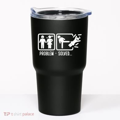 Divorce Problem Solved Funny Break Up Tumbler
