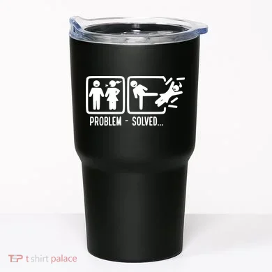 Divorce Problem Solved Funny Break Up Tumbler