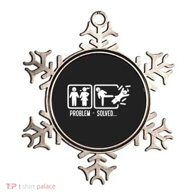 Divorce Problem Solved Funny Break Up Ornament