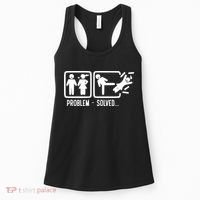 Divorce Problem Solved Funny Break Up Women's Tank Top thumb 0