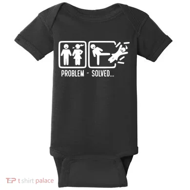 Divorce Problem Solved Funny Break Up Baby Bodysuit