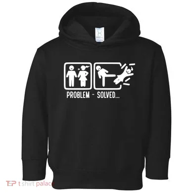 Divorce Problem Solved Funny Break Up Toddler Hoodie