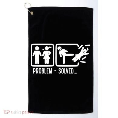 Divorce Problem Solved Funny Break Up Golf Towel