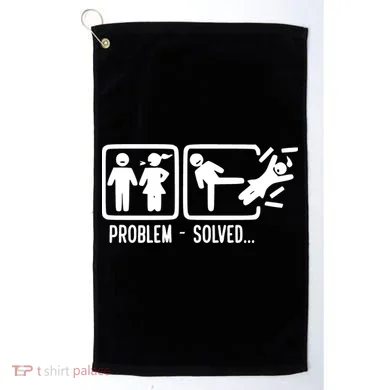 Divorce Problem Solved Funny Break Up Golf Towel