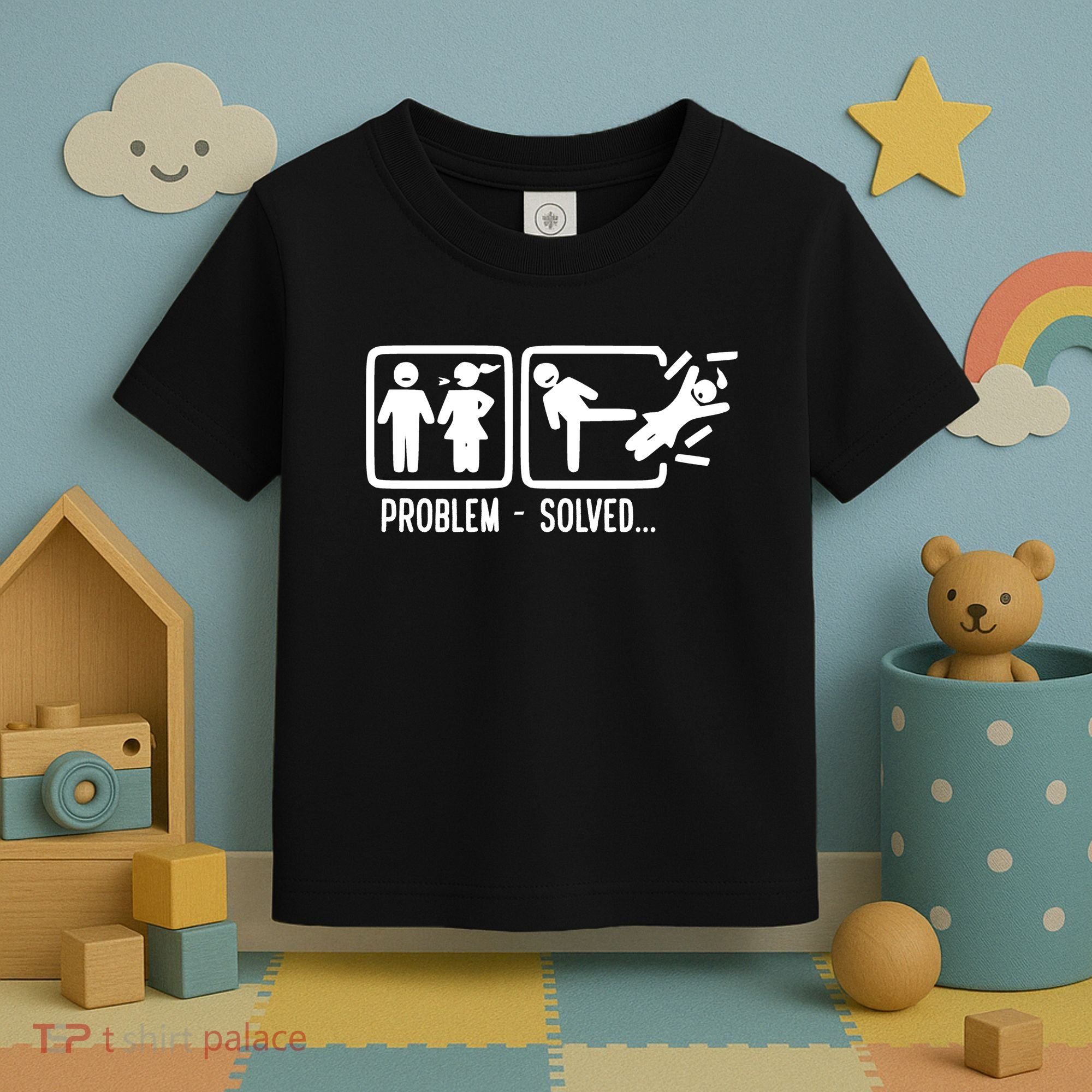 Divorce Problem Solved Funny Break Up Toddler T-Shirt