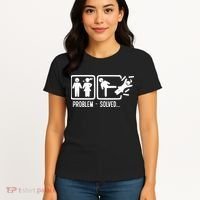 Divorce Problem Solved Funny Break Up Women's T-Shirt thumb 4