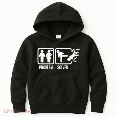 Divorce Problem Solved Funny Break Up Kids Hoodie