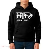 Divorce Problem Solved Funny Break Up Kids Hoodie thumb 4