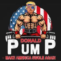 Donald Pump Swole America Again Gym Fitness Backpack thumb 2