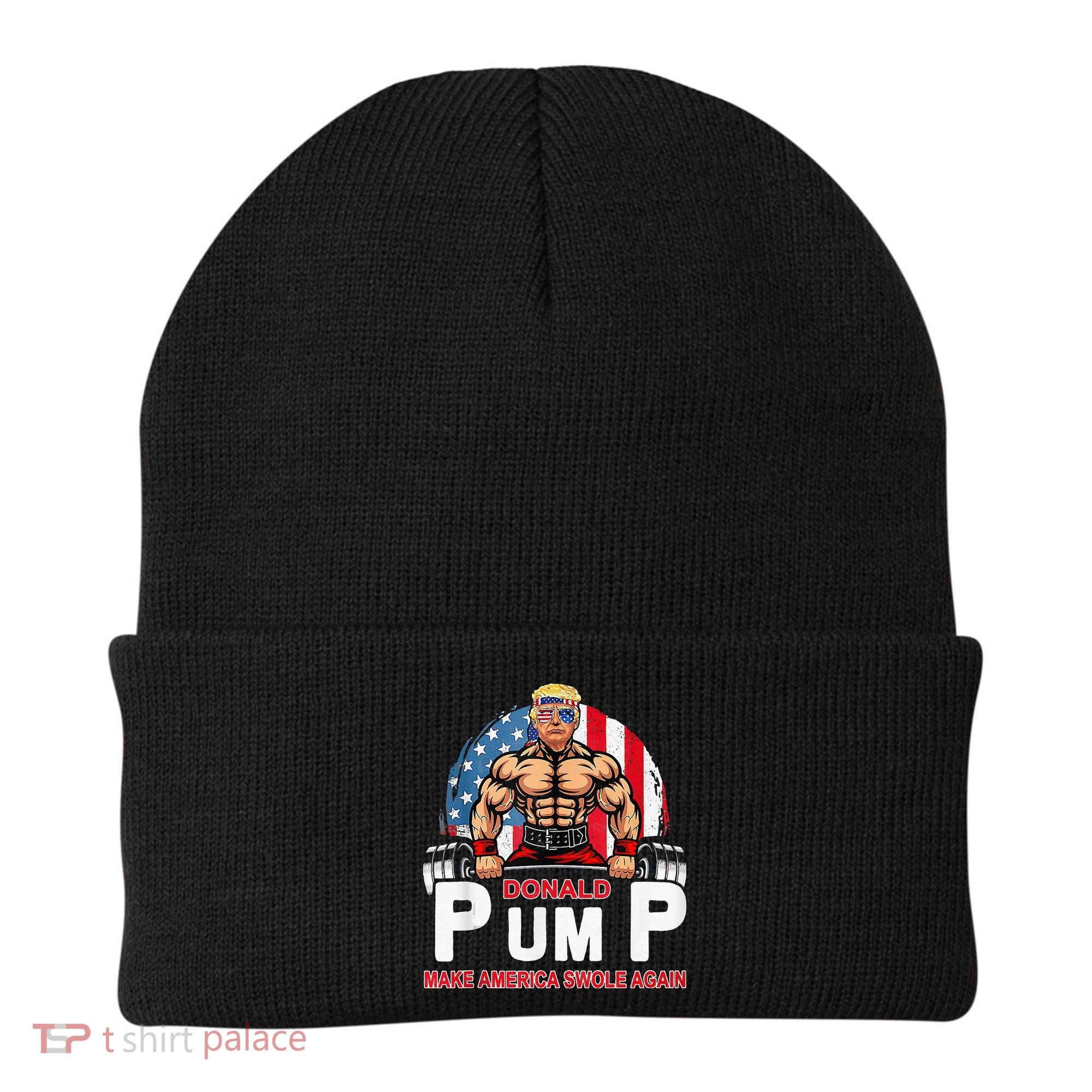 Donald Pump Swole America Again Gym Fitness Beanie
