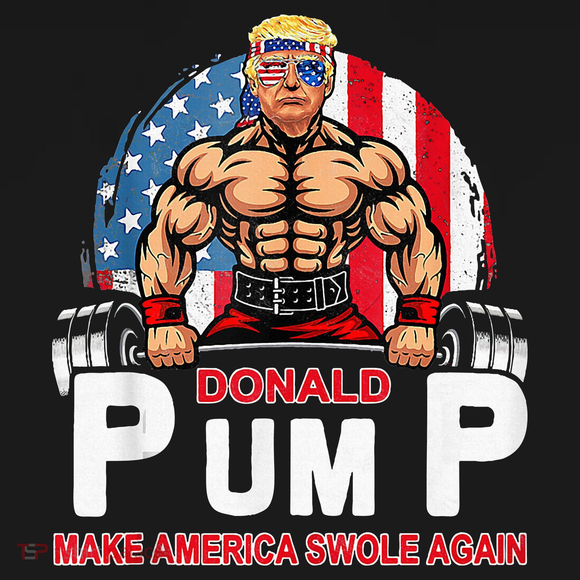 Donald Pump Swole America Again Gym Fitness Women's Hoodie