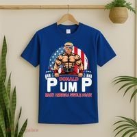 Donald Pump Swole America Again Gym Fitness T-Shirt thumb 2