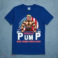 Donald Pump Swole America Again Gym Fitness T-Shirt thumb 5