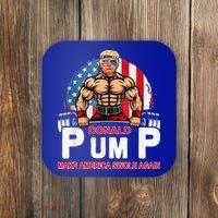 Donald Pump Swole America Again Gym Fitness Coaster thumb 0