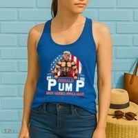 Donald Pump Swole America Again Gym Fitness Women's Tank Top thumb 2