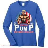 Donald Pump Swole America Again Gym Fitness Women's Long Sleeve Shirt thumb 0