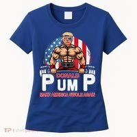 Donald Pump Swole America Again Gym Fitness Women's T-Shirt thumb 0